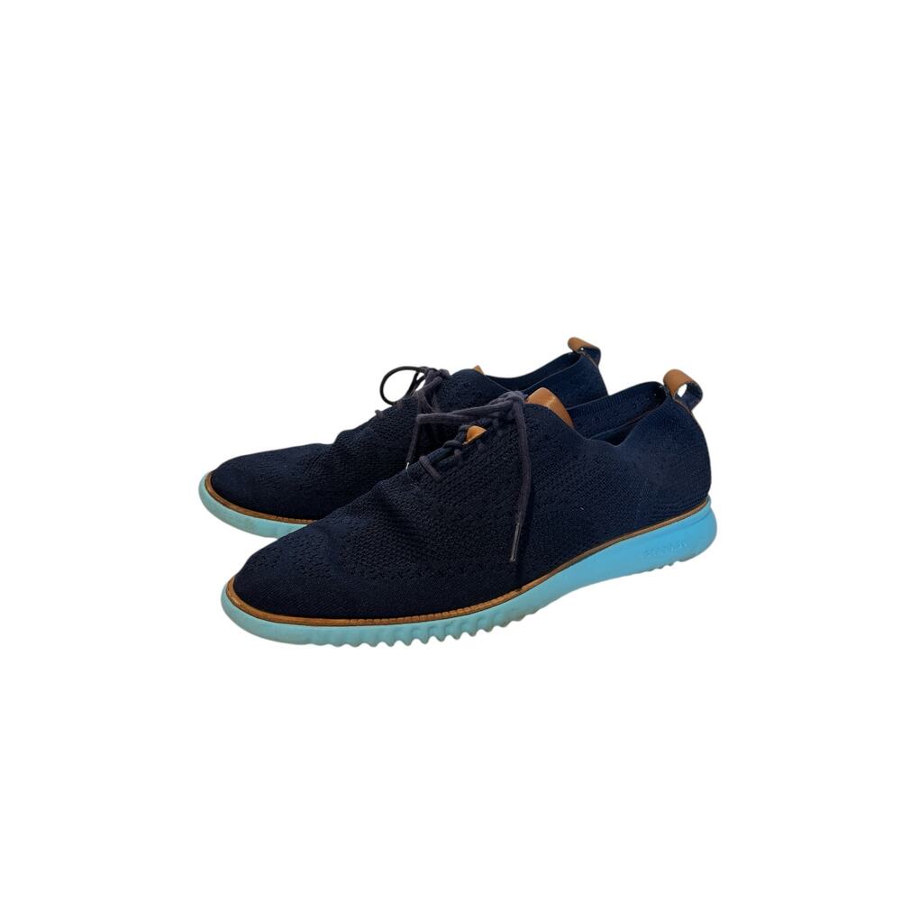 Cole Haan Men's Zerogrand Stitchlite Oxford Shoes Blue Size 12M